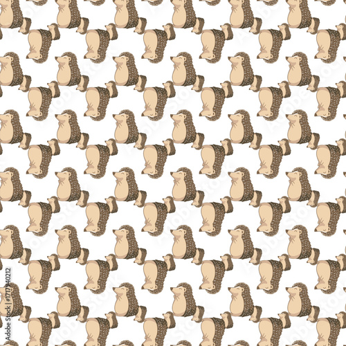 Seamless childish pattern with cute African animals.