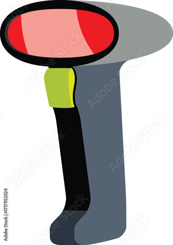 vector illustration of barcode scanner machine