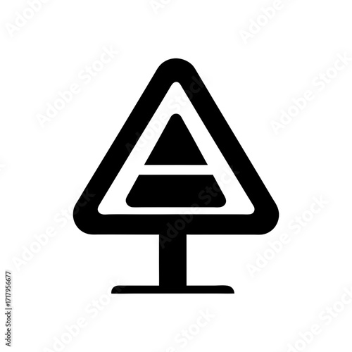 Road closed traffic sign silhouette vector design with white background for safety alert