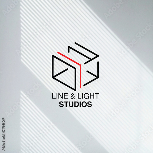 Line & Light Studios Logo on Staircase with Silhouette