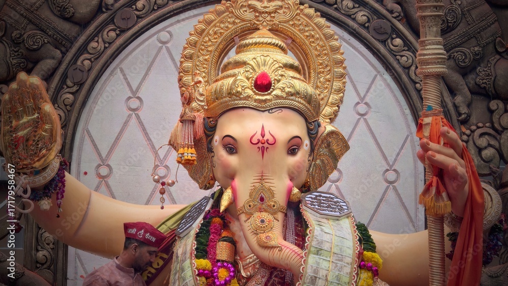 Fototapeta premium Ganesh Chaturti - chinchpokli cha chintamani 2025