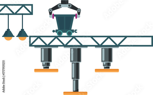 vector illustration of machine