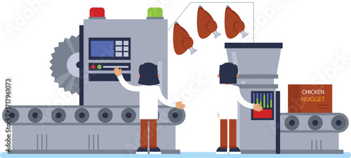vector illustration of machine