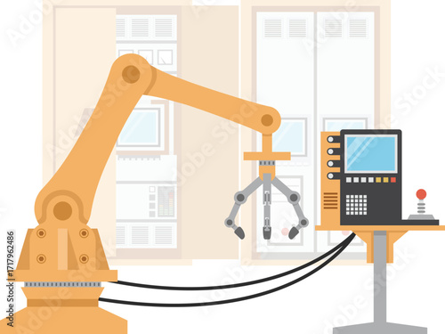 vector illustration of machine