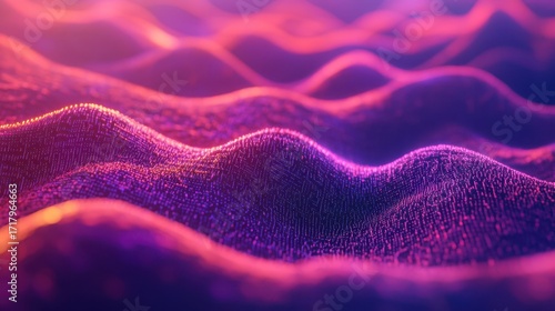 A futuristic 3D illustration showcasing the fusion of AI-driven innovation in healthcare data, with cyber big data flows and blockchain data fields intertwining dynamically.