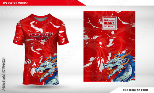 Tshirt design template vector illustration for clothing print and fashion icon model front view