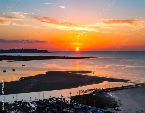 Wallpaper Mural Sunrise over a coastal estuary Torontodigital.ca