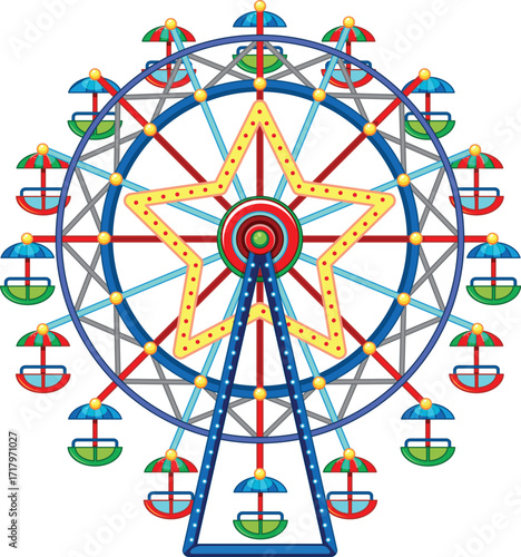 vector illustration of cartwheel