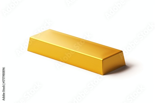 illustration gold bar isolated white background