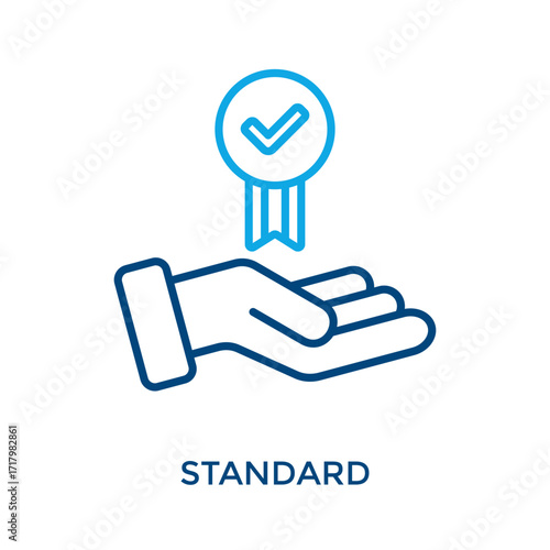 Standard Icon Outline color Style. Vector Illustration For Graphic Design
