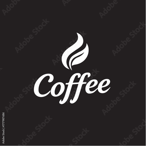 Coffee Shop Logo Design Elegant Coffee Bean Icon