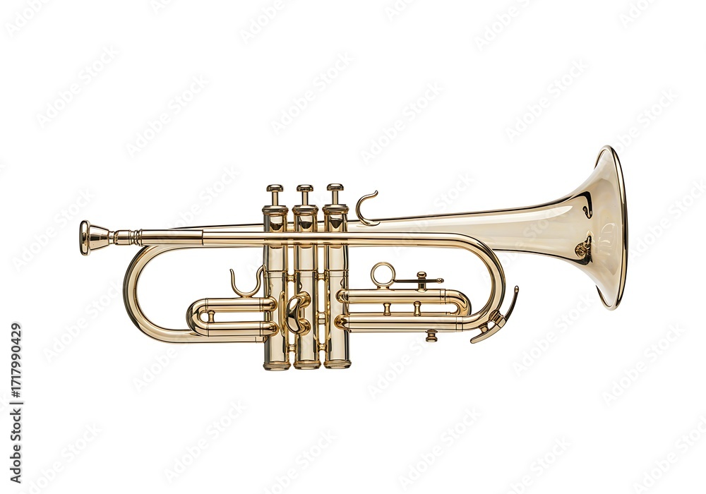 Obraz premium Golden trumpet instrument