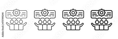 Collaboration Icon Set Different Line Style Collection 
