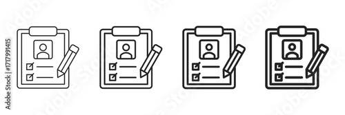 Review Icon Set Different Line Style Collection 