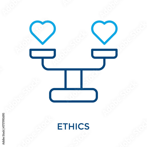Ethics Icon Outline Color Style. Vector Illustration For Graphic Design