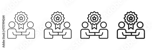 Recognition Icon Set Different Line Style Collection 