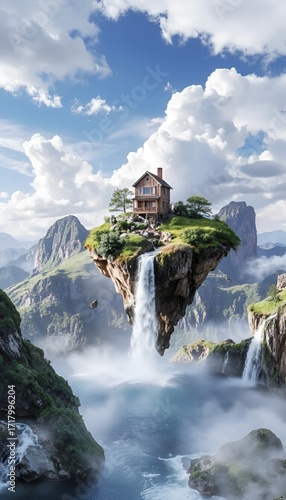 Wallpaper Mural waterfall in the mountains Torontodigital.ca