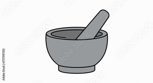Stone Mortar & Pestle: Herbal Remedy Icon