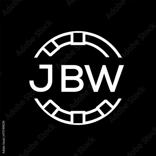 Clean Line Art Monogram Emblem for Brands, JBW Later Logo, Unique Letter  Logo with Circular Motif, 
