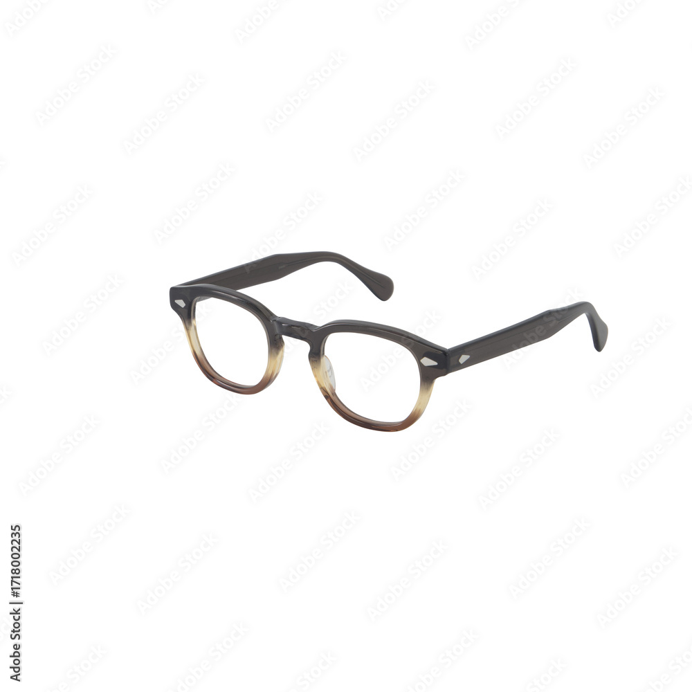 Fototapeta premium Stylish tortoiseshell frame eyeglasses on a black background
