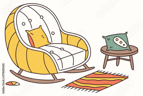 cartoon illustration of a chair