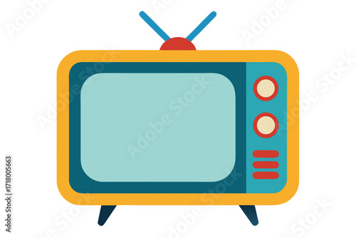 retro tv vector illustration