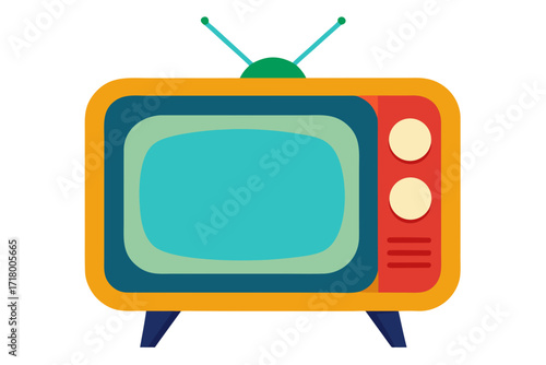 retro tv vector illustration