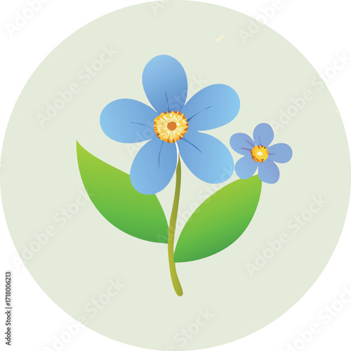 Stylized Alaska Flower Illustration