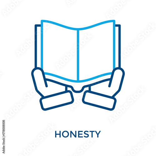 Honesty Icon Outline Color Style. Vector Illustration For Graphic Design