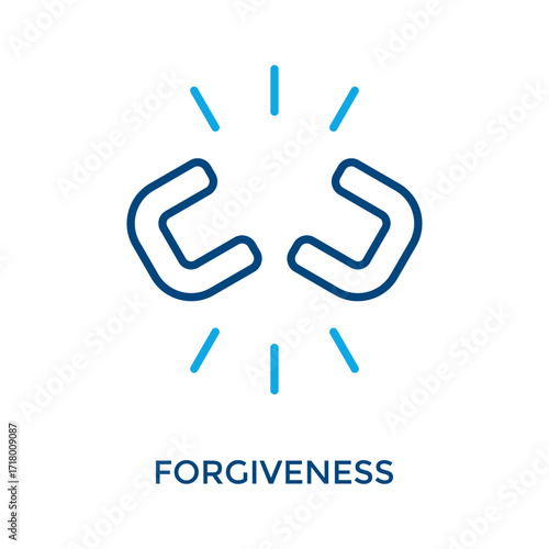 Forgiveness Icon Outline Color Style. Vector Illustration For Graphic Design