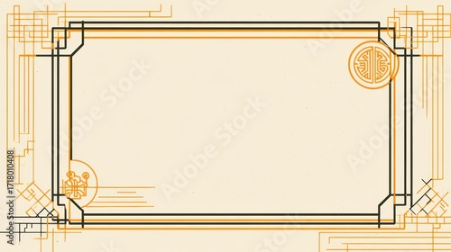 Elegant asian inspired frame design