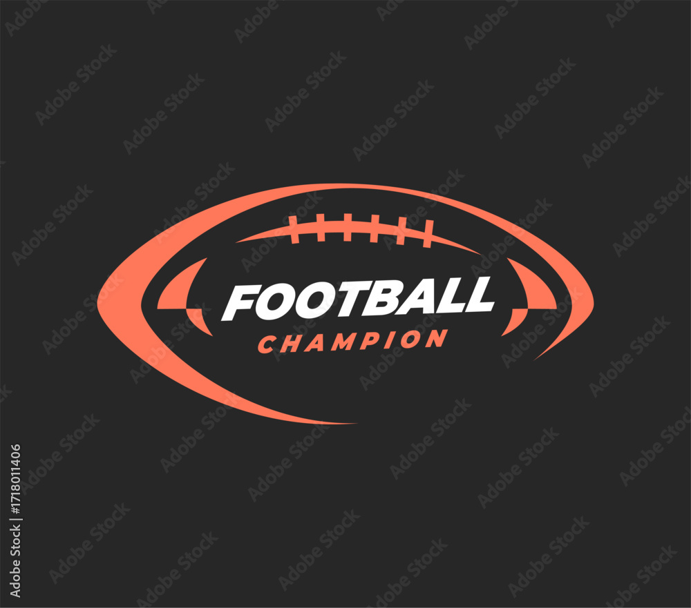Obraz premium American Football , Rugby Sport Logo , College Football Logo, Team Emblem, and Vector Icon 
