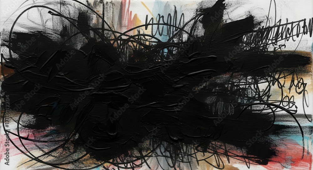 Fototapeta premium Bold strokes and chaotic lines: An abstract vision in the art