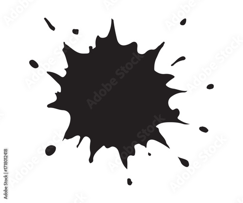black ink splashes