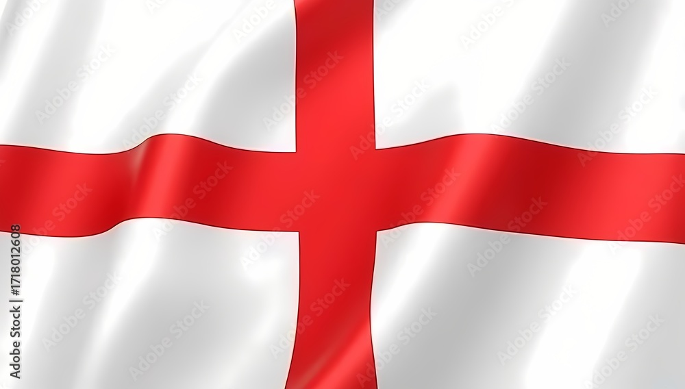 Obraz premium Photorealistic Waving English Flag