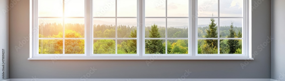 Naklejka premium Passive Solar Insulation Combining thermal insulation with strategic window placement to capture natural heat and reduce energy use