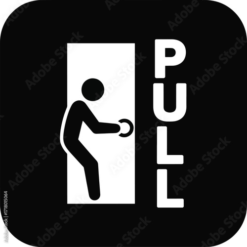 Push Pull sign sticker vector