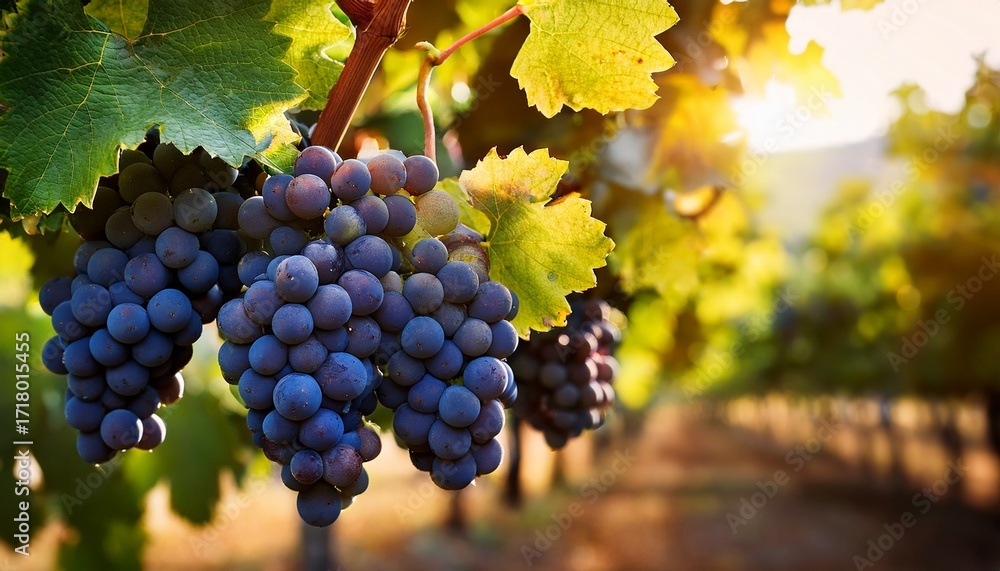 Fototapeta premium Grapes On Vine