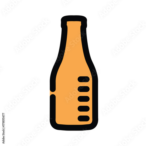Milk bottle icon design template