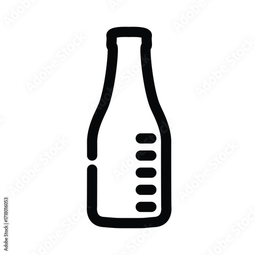 Milk bottle icon design template