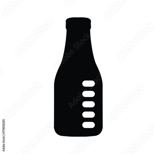 Milk bottle icon design template