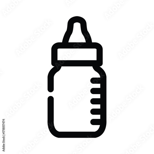 Milk bottle icon design template