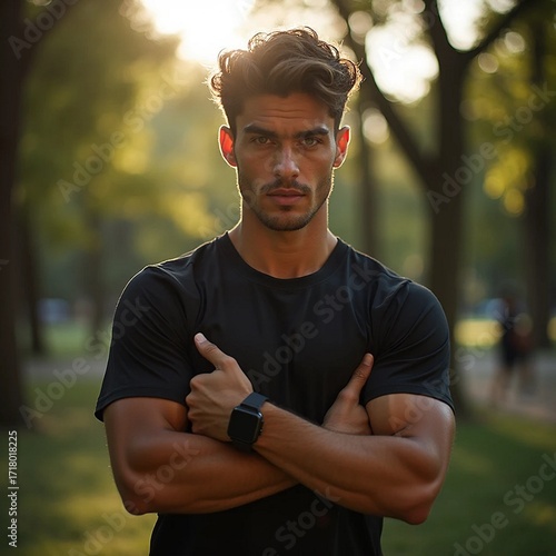 portrait of a young man in the park