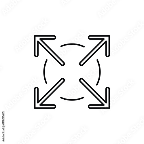 expansion icons. simple line vector
