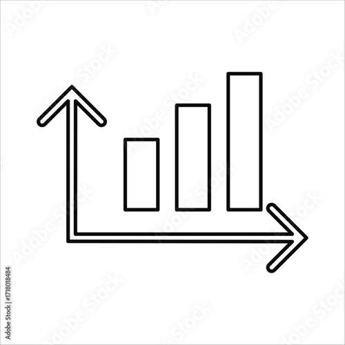 chart icons. simple line vector