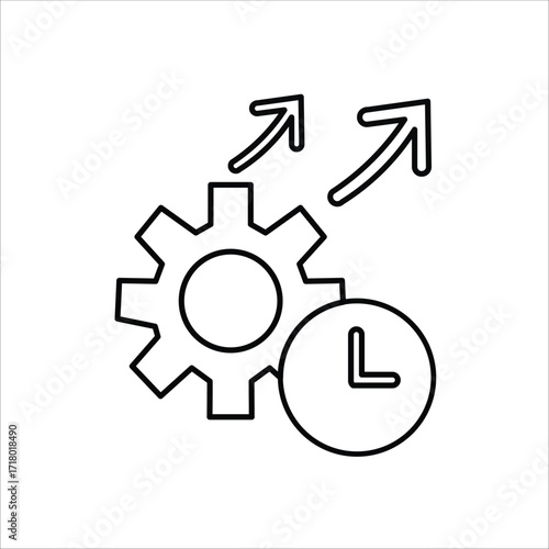 performance icons. simple line vector