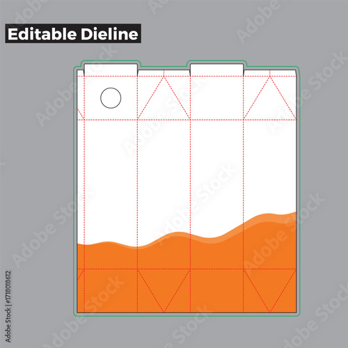 juice box dieline,  box dieline, packlane dieline, packlane dieline, 6 pack dieline