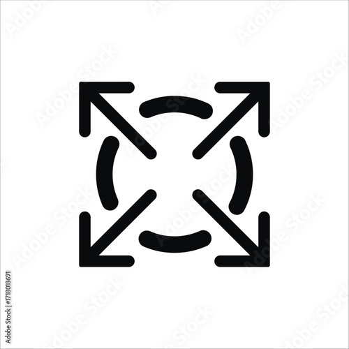 expansion icons. simple solid vector