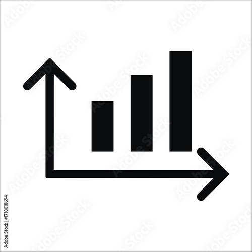 chart icons. simple solid vector