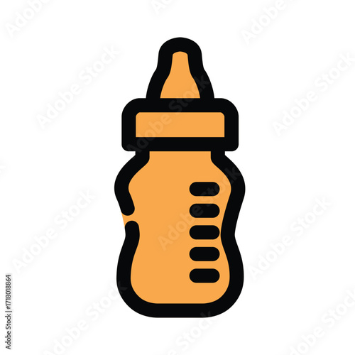 Milk bottle icon design template